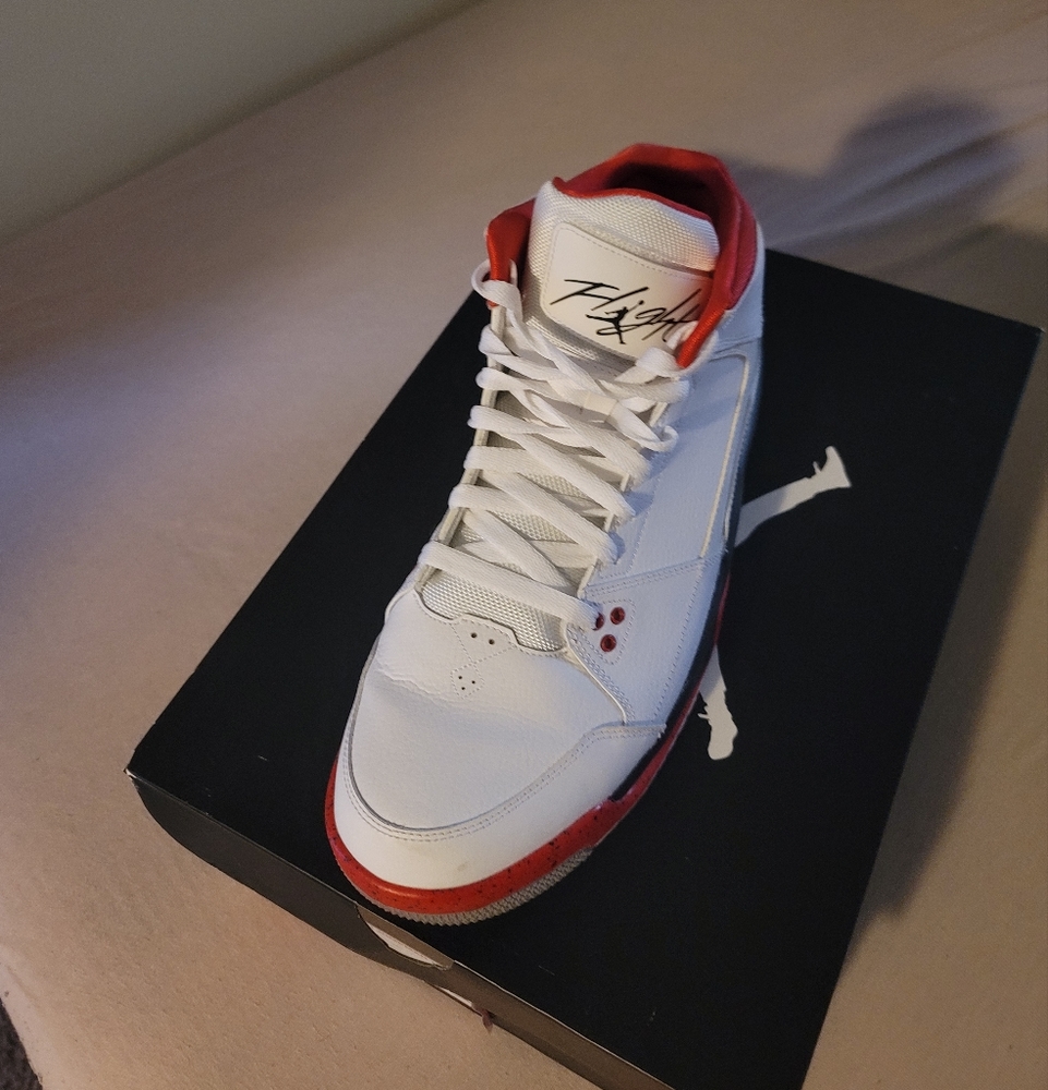 Limited Edition Air Jordan Size 13 White and Red